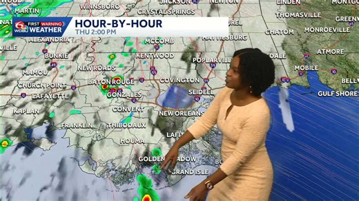 More afternoon showers and storms in your Thursday New Orleans forecast