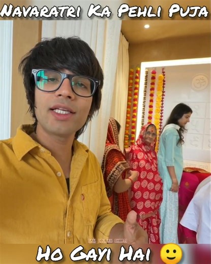 Navaratri Ka Pehli Puja Ho Gayi Hai 🙂 #souravjoshivlogs #sahijoshivlogs #kunalijoshi #piyushjoshi