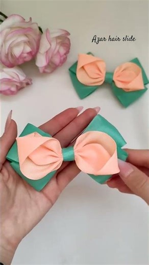 How to make a bow with grosgrain ribbon| easy hair bow tutorial for beginners step by step #shorts