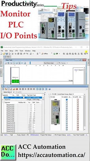 Monitor PLC IO Points in Productivity Suite Software