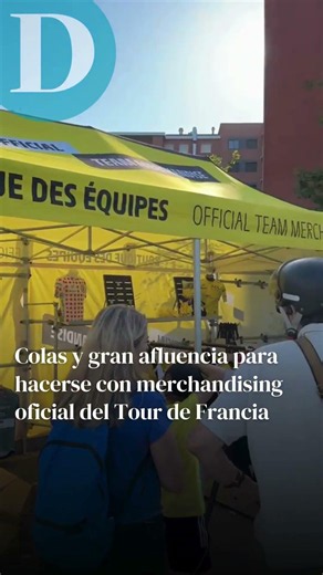 Colas y gran afluencia para hacerse con merchandising oficial del Tour de Francia