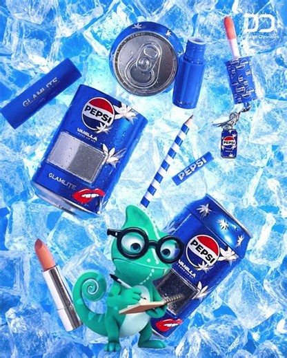 Pepsi x Glamlite: The Brand Collaboration Nobody Saw Coming! 💙✨