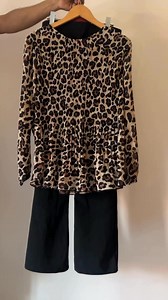 66K views · 413 reactions | New-Arrival Women's Long Sleeve Round Neck Print tops pair with black flare pant 曆❗ | Little BIT | Facebook