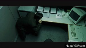 The Matrix Escaping from Work Scene HD on Make a GIF