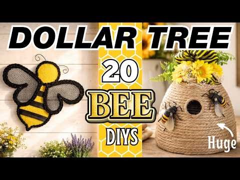 Bee Decor Is Everywhere for Spring… Here Are 20 Dollar Tree DIYs