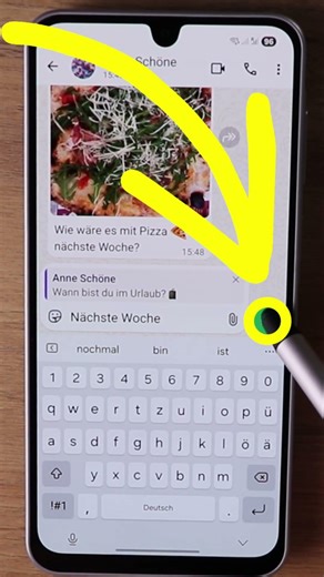WhatsApp tip: Swipe right to reply and quote the question.