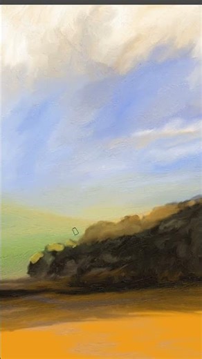 Painting a Golden Sunset in Krita - Part 3