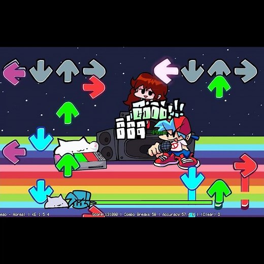 Friday Night Funkin': VS Bongo Cat (FNF Mod) - FNF Meme #Shorts#FNF#bongocat#modfnf#rainbowcat