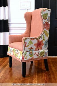DIY Upholstered Wingback Dining Chair - Finished! (How To Upholster The Frame, Part 2)