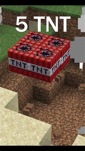 Minecraft 5 TNT Explosion Test #shorts