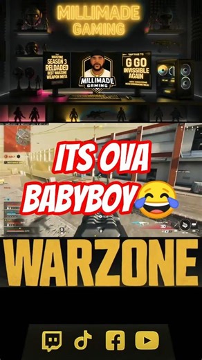 IT’S OVA WITH, BABYBOY 😈🔥 #warzone #callofduty #firstpersonshooter #pcsettings #gamingcommunity #cod