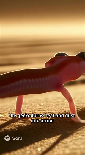 How gecko hide from snake in the desert #nature #wildlife