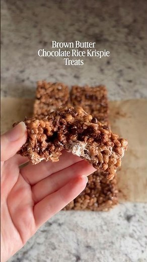 Small Batch Brown Butter Chocolate Rice Krispie Treats🍫