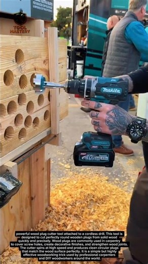 Amazing Wood Plug Cutter Tool Using Drill | Perfect Carpentry Trick You Must See!