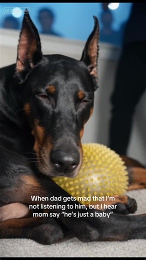 Cute Doberman Puppy: Just a Baby Having Fun