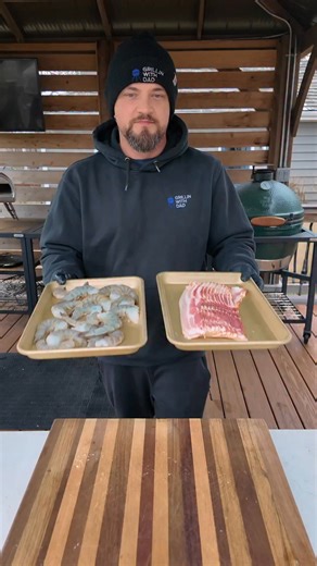Grilled bacon wrapped shrimp #grillinwithdad #shrimp #bbq | Grilling with dad