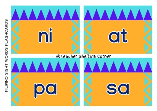 Filipino Sight Words 😊 #teachersheilascorner #everyonefollowers #filipino #sightwords #learningmaterialsforkids | Teacher Sheila's Corner