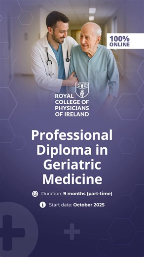 Seeking to refresh or enhance your geriatric medicine knowledge? The RCPI offers a comprehensive online Professional Diploma which helps develop a patient-centered approach to clinical decision making in medicine for the older person . ☑️Study any time, any where just 5 hours per week ☑️Benefit from evidence-based learning, interactive patient cases, and access to extensive medical resources ☑️Develop clinically focused diagnostic skills and effective management plans | iheed