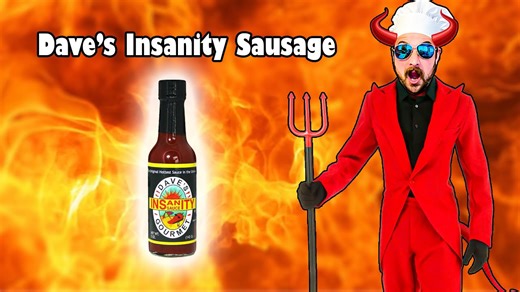 Dave’s Insanity Sausage—A Fiery 180,000 Scoville Challenge!