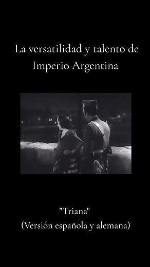 En 1938 Imperio Argentina rueda en Alemania a las órdenes de su esposo Florian Rey uno de los títulos fundamentales de su filmografía, "Carmen, la de Triana", de la que realizaría una versión completamente hablada y cantada en alemán, dando cuenta de su enorme talento y preparación como actriz y cantante #imperioargentina #cineclasicoespañol #cineespañolclásico #cineespañol #cineclasico #copla #música #talento #arte #cultura #historia #triana #cine | Daniel Portero Flores