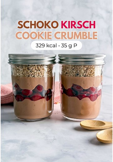 Schoko-Kirsch Cookie Crumble Rezept für den Abnehm-Erfolg