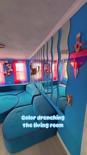 Do we get rid of the pink? 💙 LEAVE IDEAS hi babes It’s time for another design project for us! For the longest time this ceiling in my living room has been white and it’s destroyed my wellbeing to put it nicely 😭😂 I decided to finally paint the ceiling after I got these new floors installed and here we are!! 👀 I love the idea of a monochromatic look and so I’m obsessed with the process so far. I’m thinking my accent color should be a light powder blue? What do we think of that 💙😍 Also do I