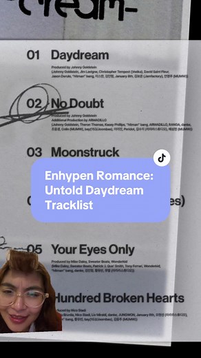 Enhypen Romance: Untold Daydream Tracklist Tracklist for Japan Edition #enhypen #engene #romance_untold #daydream #tracklist