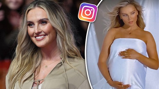 Perrie Edwards glows in behind the scenes look at pregnancy shoot