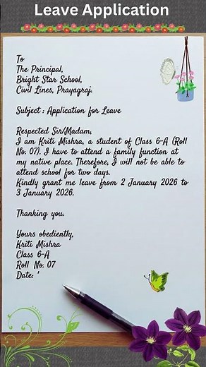School Leave Application