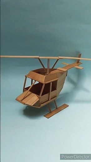 I made a HELICOPTER with popsicle sticks