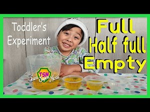 Help your toddler understand the concept of capacity: Full, Half full, Empty | Team Super Nicos