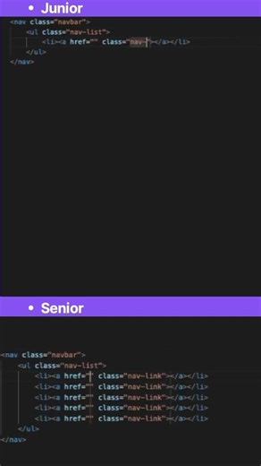 Developer Jinior VS Senior #html #code #astuces