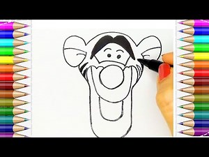 How to Draw Tigger from Winnie the Pooh cartoon Step by Step🥰 .Easy Easy Drawing for Kids💖