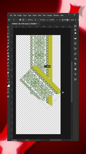 V shape less design create 🔥 #shorts