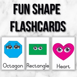 Fun Shape Flash Cards, With Faces, Printable Shapes for Toddlers, Preschool Learning Game, Cute Educational Flashcards, Digital Download - Etsy Canada