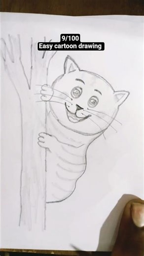 easy cartoon drawing with pencil for beginners (9/100) #drawing #easydrawing #cartoon
