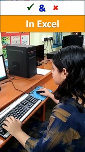 13K views · 341 reactions | Tick & Cross symbol in excel #tickandcross #computertricks #NCTC #computerclass #computer #viralreels #msoffice #magictrick #shortcuts #shortcutkeys #computersoftware | National Computer Training Centre | Facebook