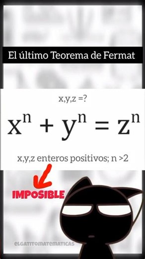 El último teorema de Fermat #matematicas #ecuaciones #algebra #matemática