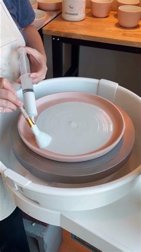How to apply glaze ❤️ ••• Follow @cher_ceramics for more!
