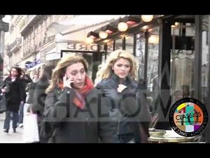 Reality TV Celine Durand having fun with the paparazzi in Paris
