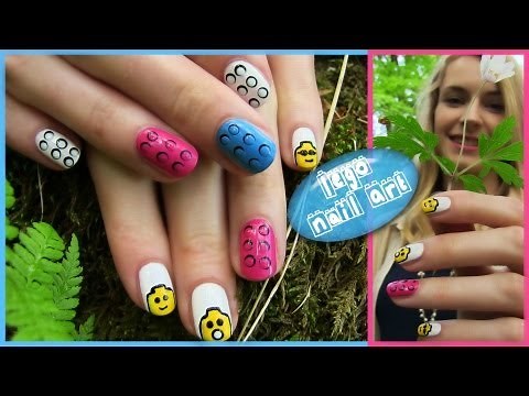 Lego Nail Art! Lego Heads, 3D Bricks, Blocks Nail Design. Toy Nail Art. Nail art in Future - iPhone