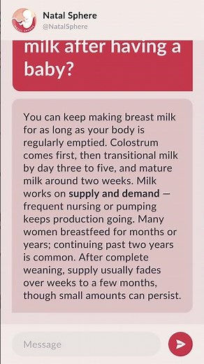 How long can a woman produce milk after having a baby?