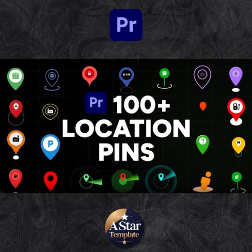 Animated Map Location Pins and Icons Collection | Over 100 Pins & 85 Versatile, Loopable Icons for Videos, Presentations, Infographics - Etsy