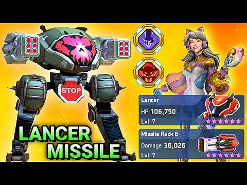 Lancer with Missile Rack 8 - Mech Arena