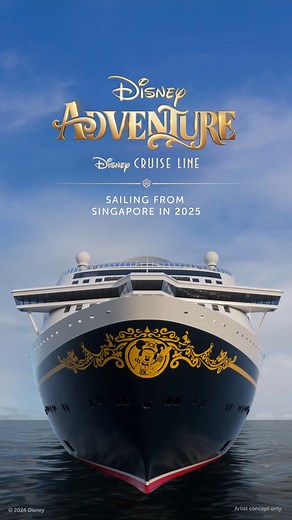 A beloved Disney Cruise Line tradition is to adorn the bow of each ship with a Disney character that embodies the ship’s unique spirit and personality. On the Disney Adventure, Captain Mickey will take the helm to lead magical journeys setting sail from Singapore in 2025. Follow us for more updates and sneak peeks! #DisneyCruiseAdventure | Disney Cruise Line