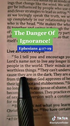 The Danger Of Ignorance! Ephesians 4:17-19 God's Word Translation #scriptures #scripture #scriptureofthenight #nightbibleverse #bible #bibleverse #biblereading #biblestudy #gospel #ignorance #stubborn #lust #pleasure #darkness #evil #world #spirit #christian #christiantiktok #Jesus #JesusChrist #HolySpirit #God #Godbless #fyp