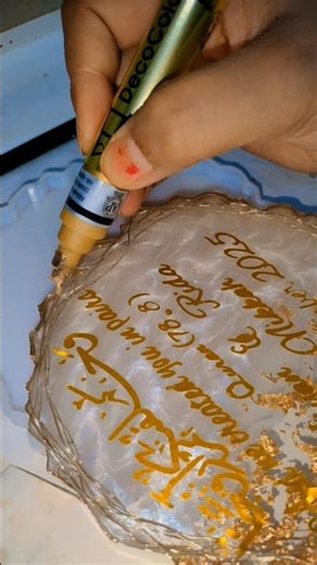 part-2 How to make Customized Nikah Light Frame/5-Inch Resin Art Tutorial #shorts #nikah #resinframe