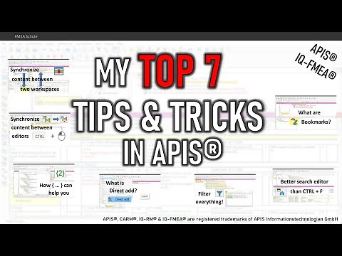 APIS® IQ-FMEA®: My Top 7 Tips & Tricks in APIS®