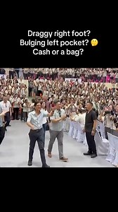 Draggy foot and bulging pocket... hmmm... what's inside the pocket? Cash? Or a bag? #bbm #marcos #duterte | Angel Mae Beck