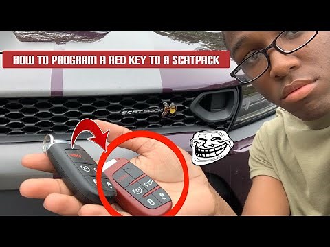 How to program a red hellcat key fob to your Dodge Charger Scatpack for free? #instructional #keyfob